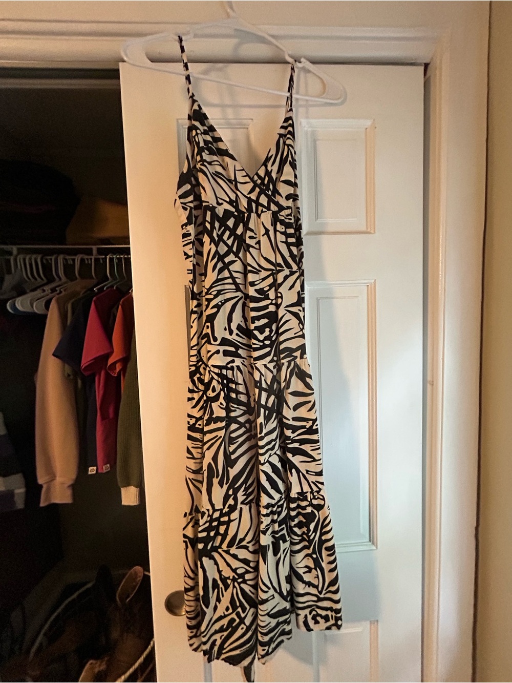 Patrons of Peace Women's Black & Cream Patterned Dress